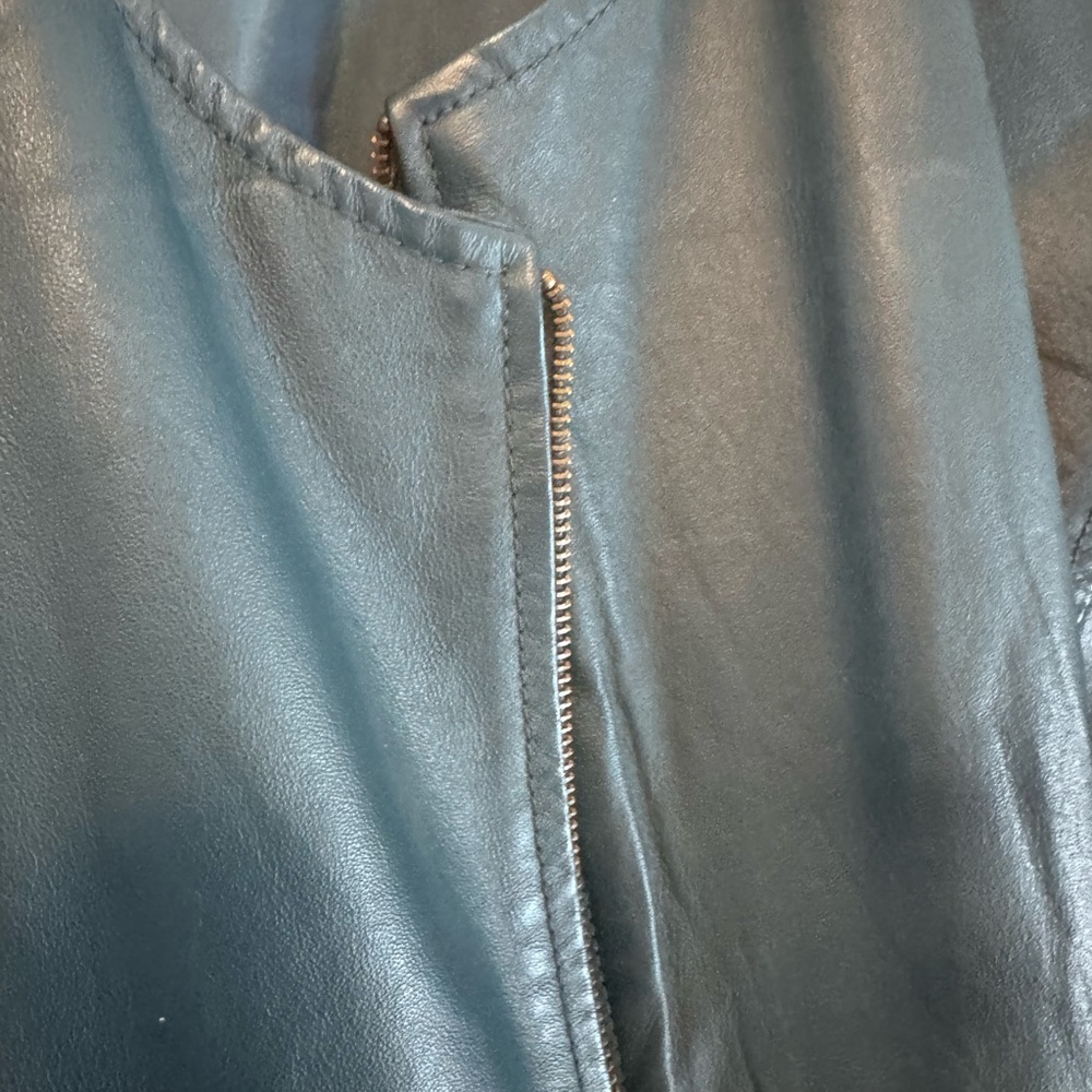 Maggie Barnes Forest Green Leather Jacket